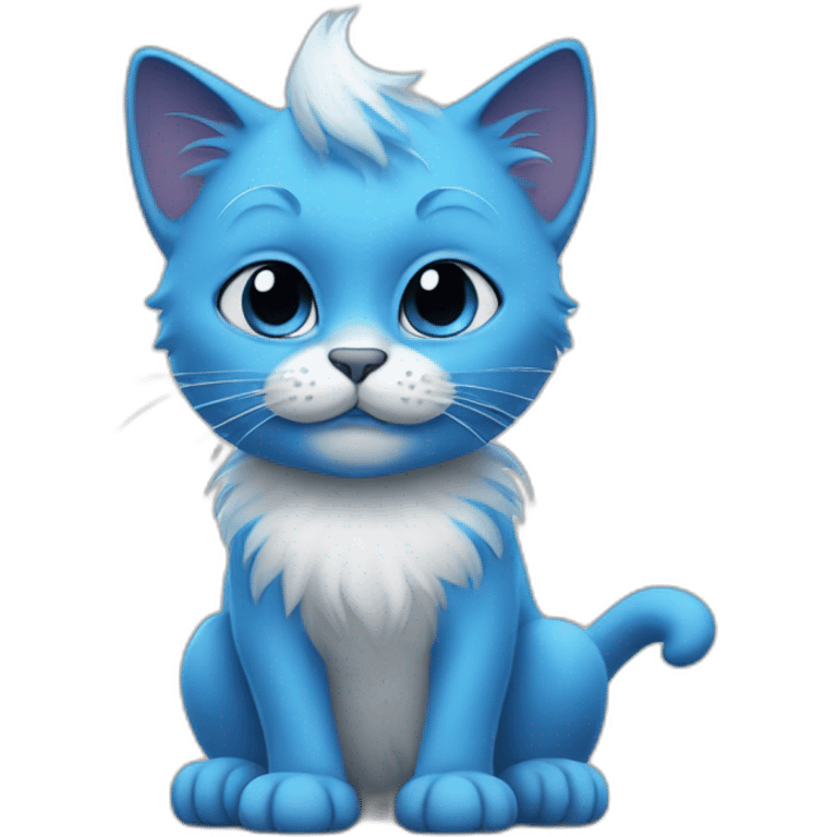 Blue Smurf cat emoji