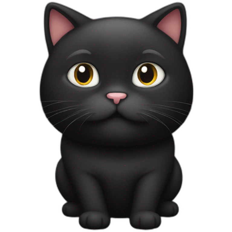 black fat cat emoji