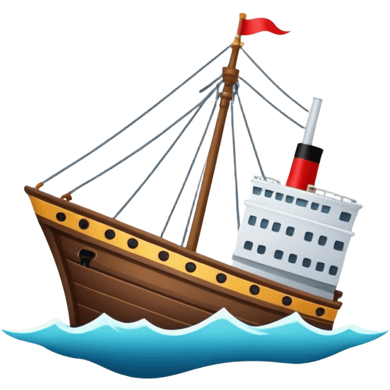 could you create an emoji of  ship that are sinking emoji