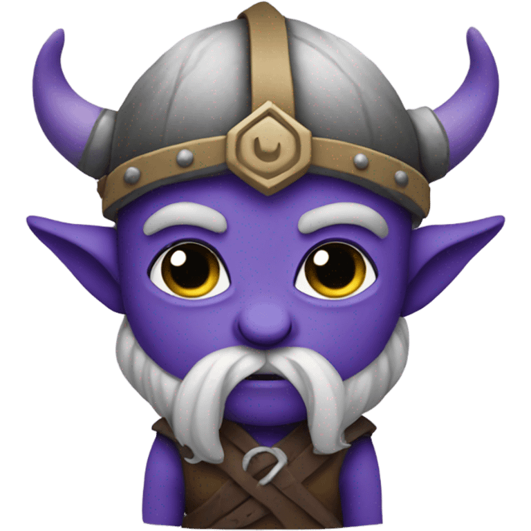 Imp Viking dressed in purple emoji