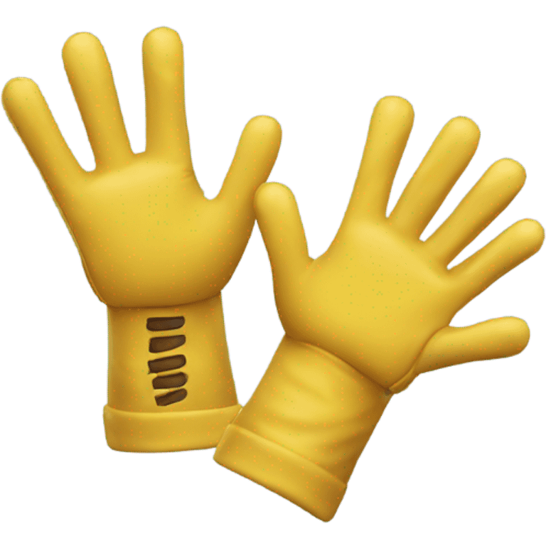 wolverine claws coming from a yellow glove emoji