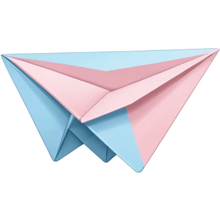 Pastel pink and pastel blue paper airplane  emoji