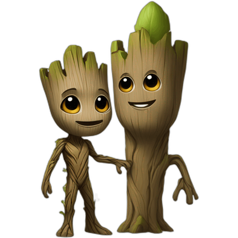 Groot et rocket emoji