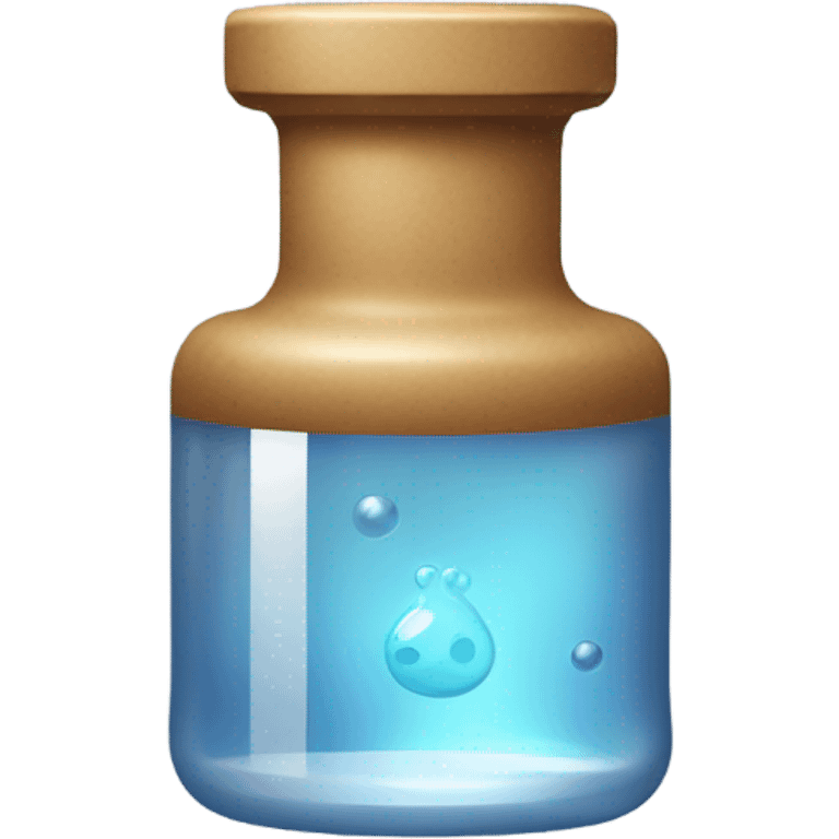 experiment vial, transparent, with no materials in emoji