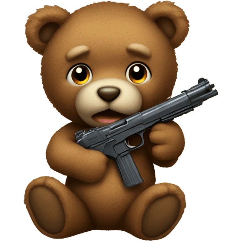 Teddy bear with gun emoji