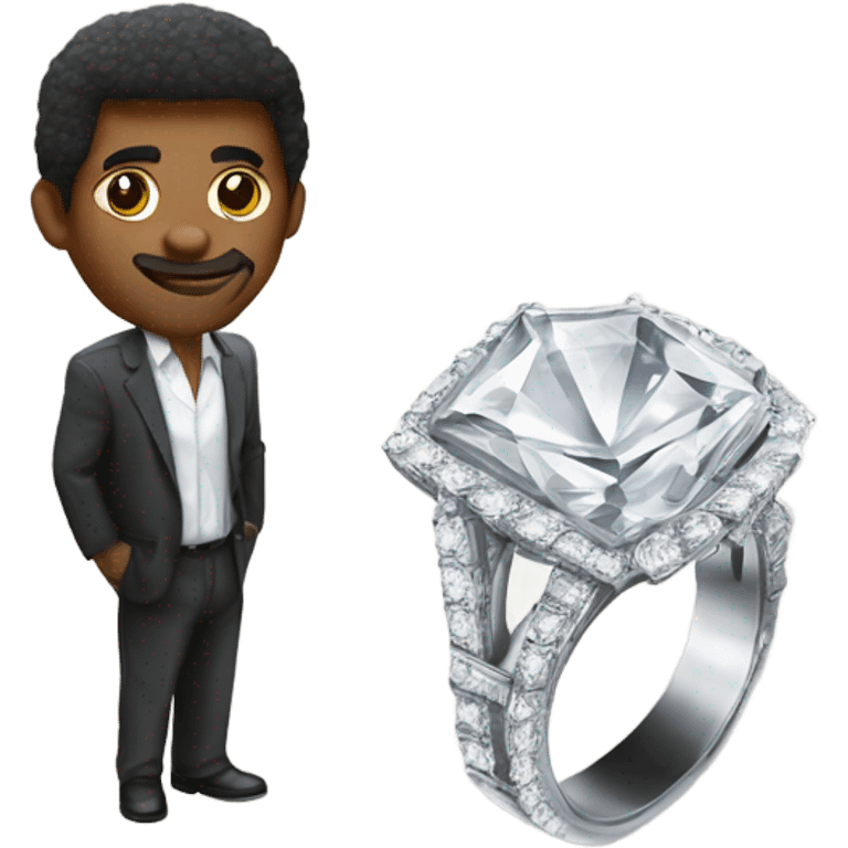 A diamond ring and Hami MLK emoji