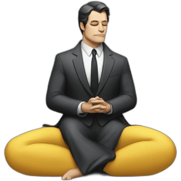 bruce wayne meditating emoji