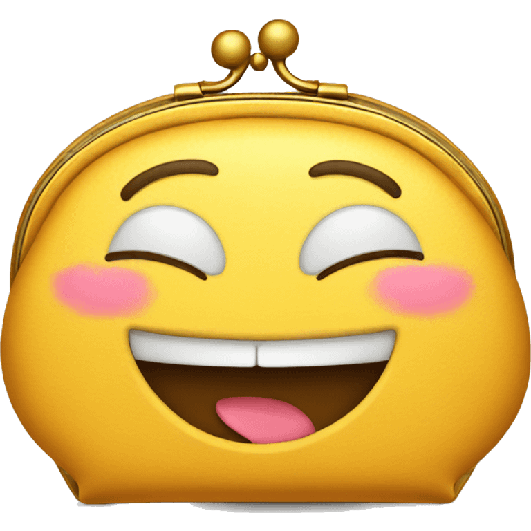 fat wallet with happy emotion emoji