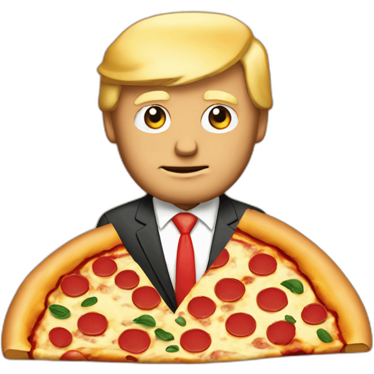 Donald trump like pizza emoji