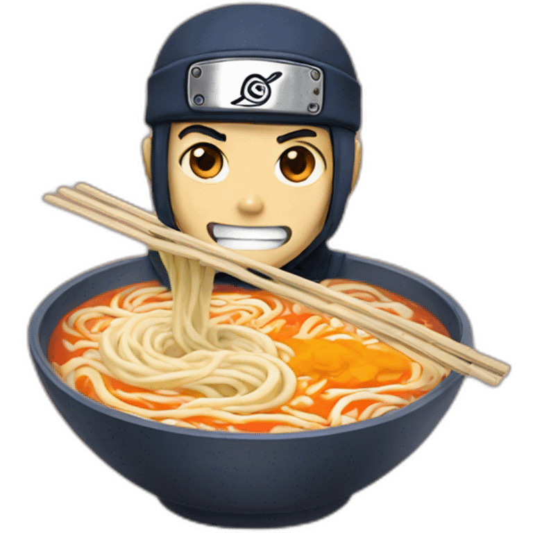 Naruto eating ramen emoji