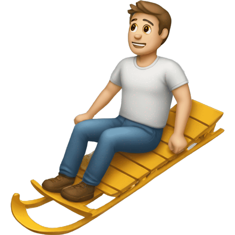 Homme qui descend un toboggan emoji