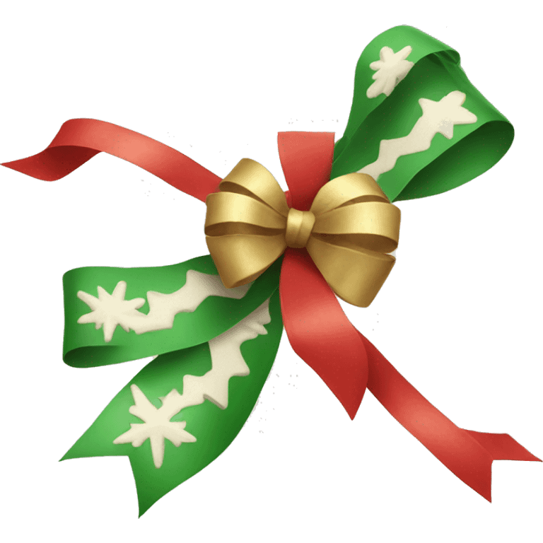 Christmas ribbon emoji