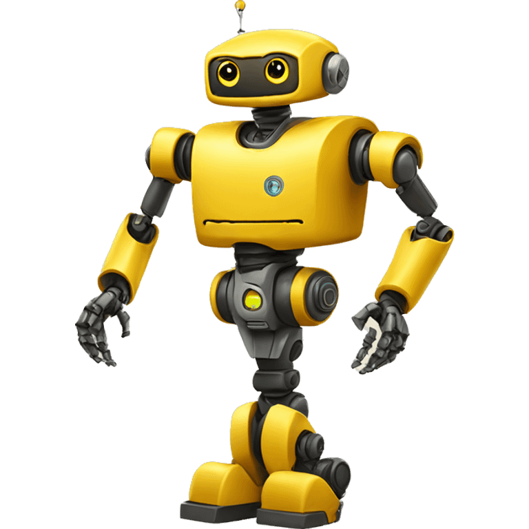 robot with yellow backgound emoji