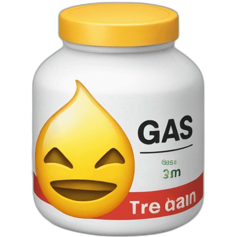 label with 'ide gas' on it emoji