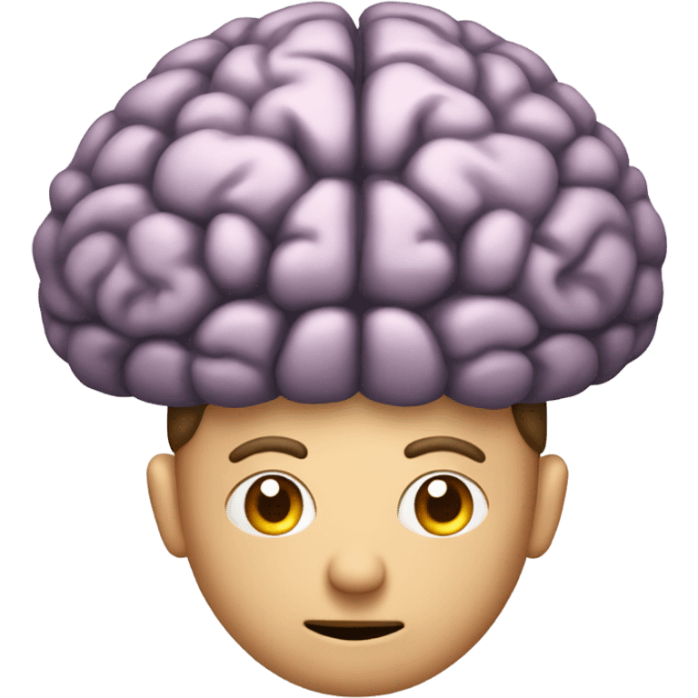 Guy with a big brain emoji