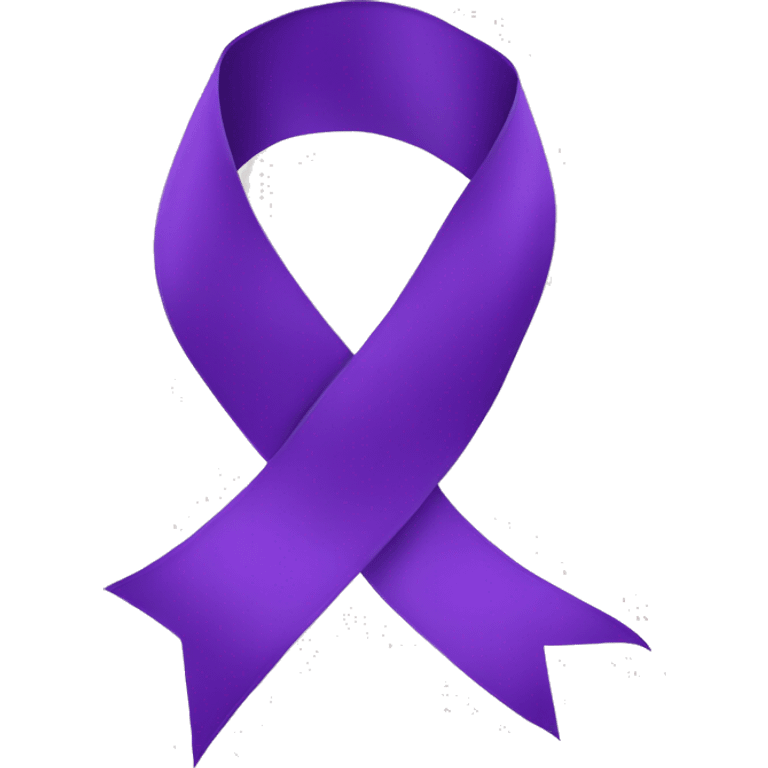 Purple ribbon on transparent background emoji