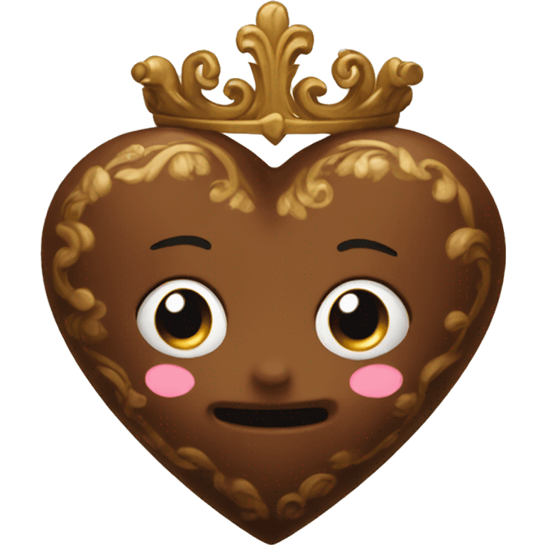 baroque brown heart emoji