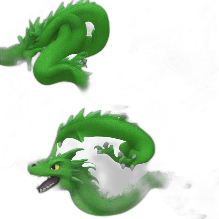 Green black dragon emoji