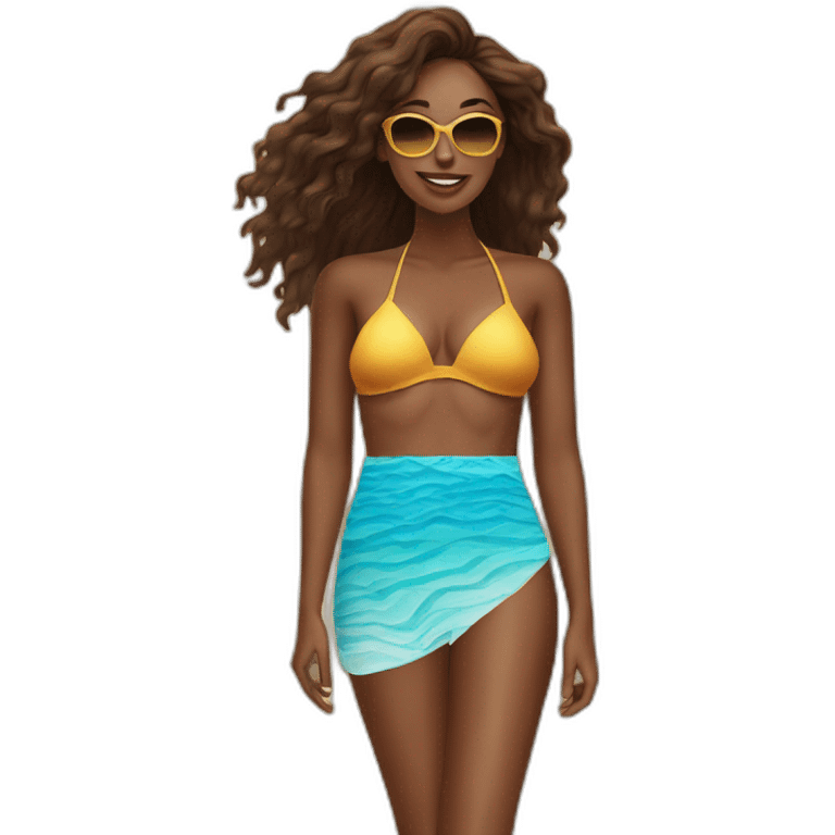 brown-woman-soft-fit-bikini-beach emoji