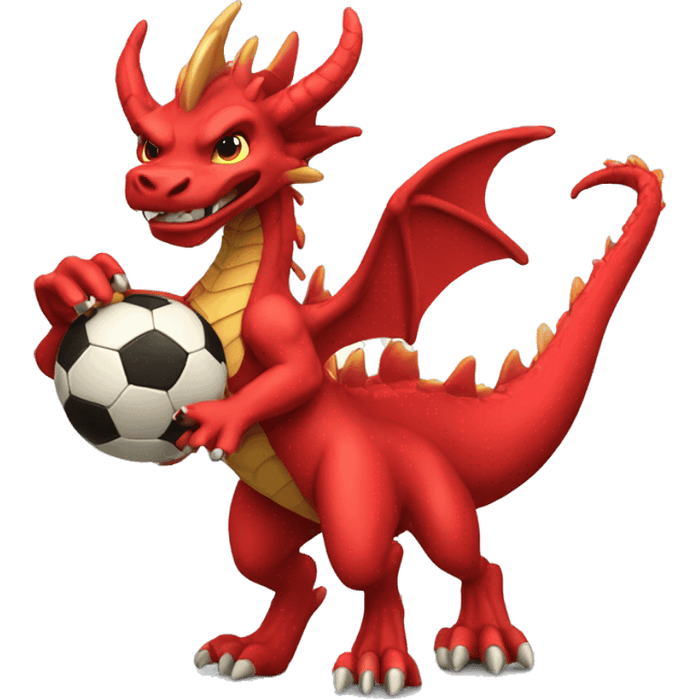 create a football player dragon with the red shirt emoji