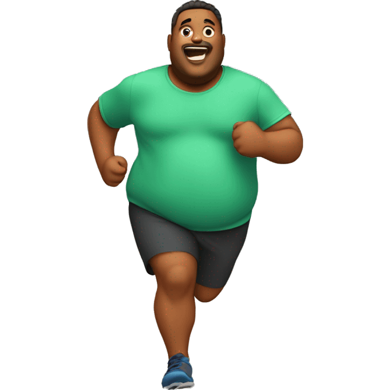 Fat guy running emoji