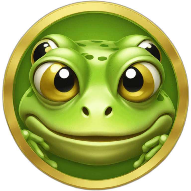 frog face gold coin  emoji