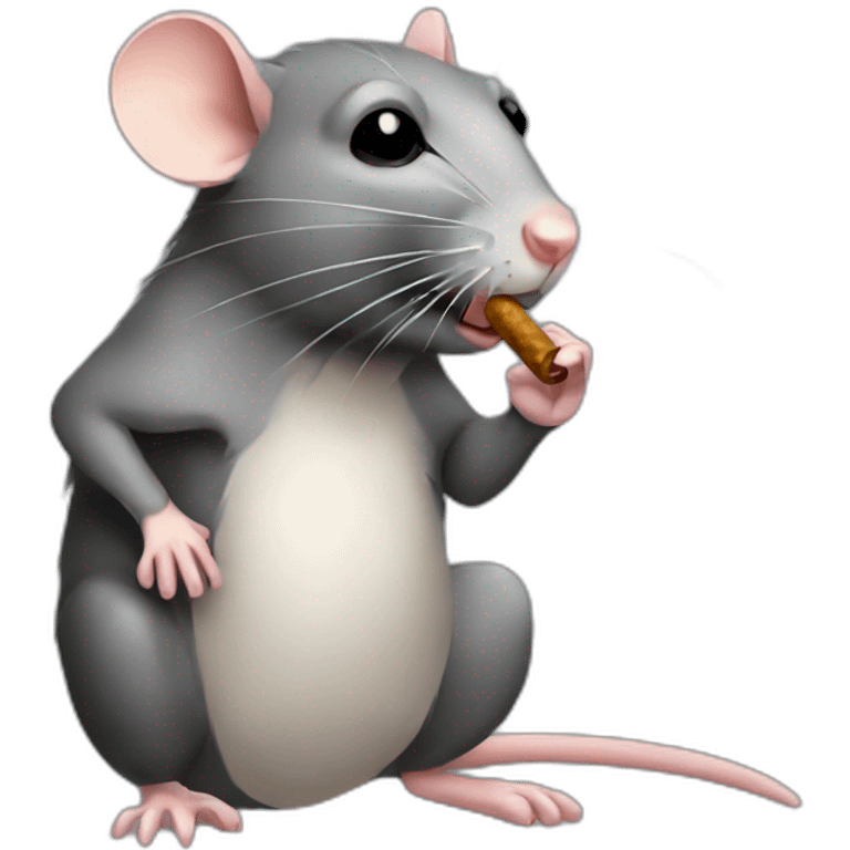 rat smoking a sigarette emoji