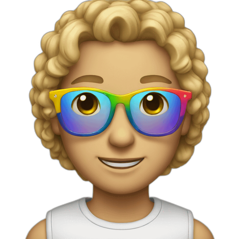 rainbow glasses emoji