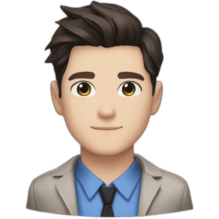 Bryan dechart dress as Connor from Detroit become human emoji