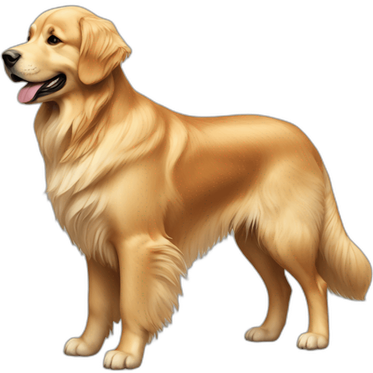 Dog golden retriever full-height emoji