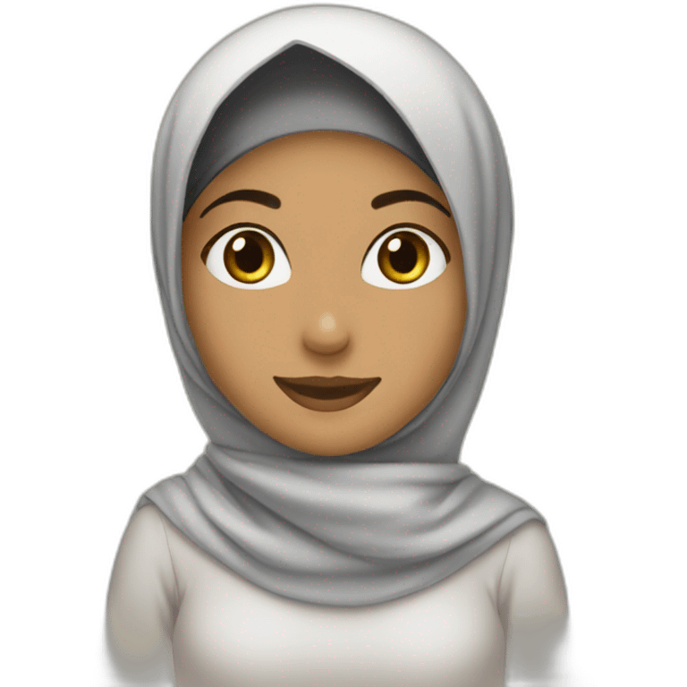 hijabi says hi emoji