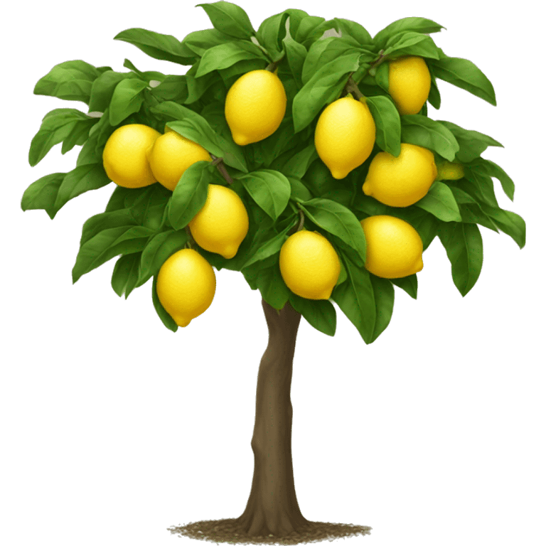 Beautiful lemon tree emoji