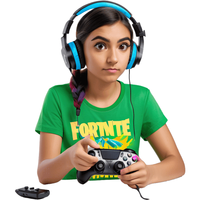 Girl playing Fortnite  emoji