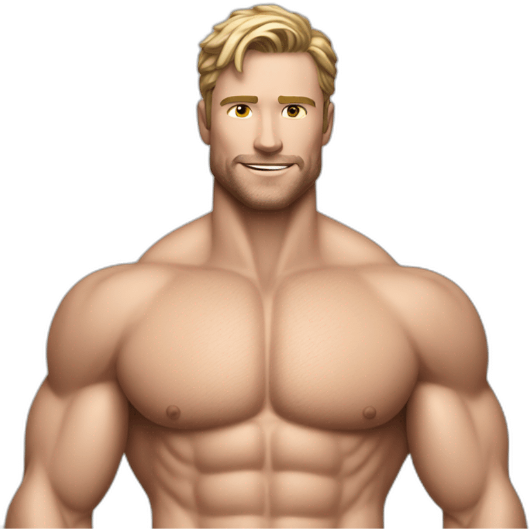 muscular man Take ShowerA muscular White man taking a shower emoji