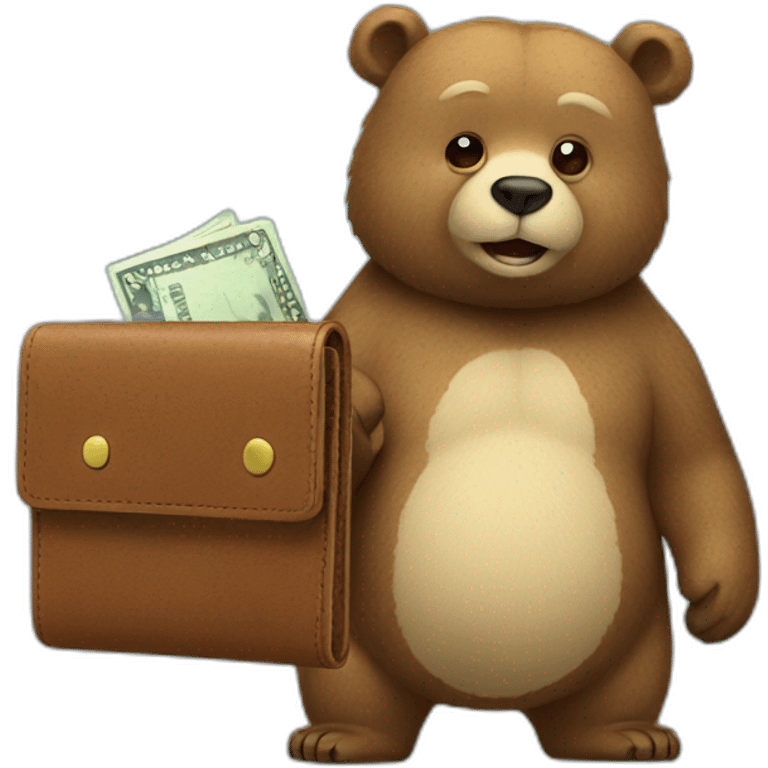 Bear with wallet emoji