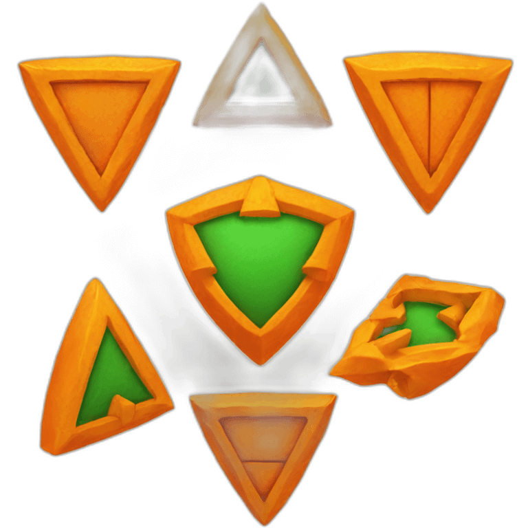 tri force legend of zelda orange theme emoji