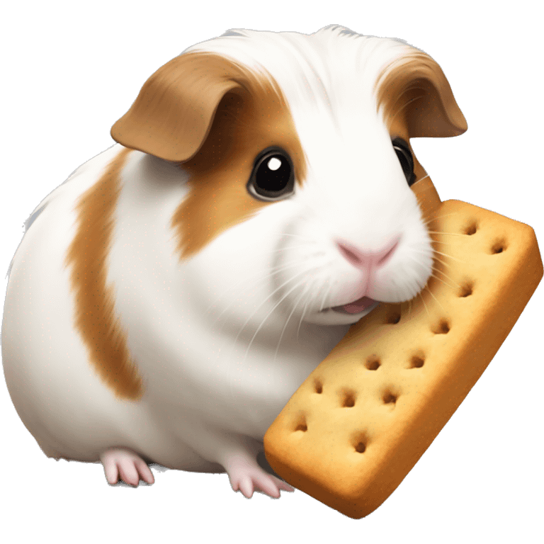 Guinea pig with a biscuit  emoji