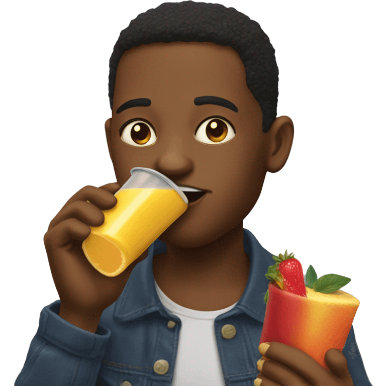 Me sipping from a juice box  emoji