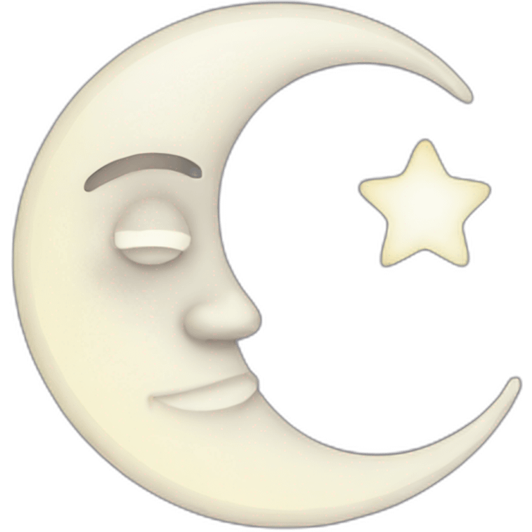 Moon with star emoji