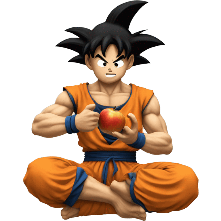 goku eat apple emoji