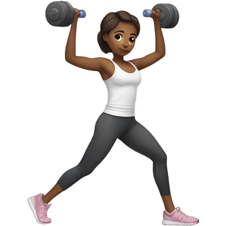 Girl working out emoji