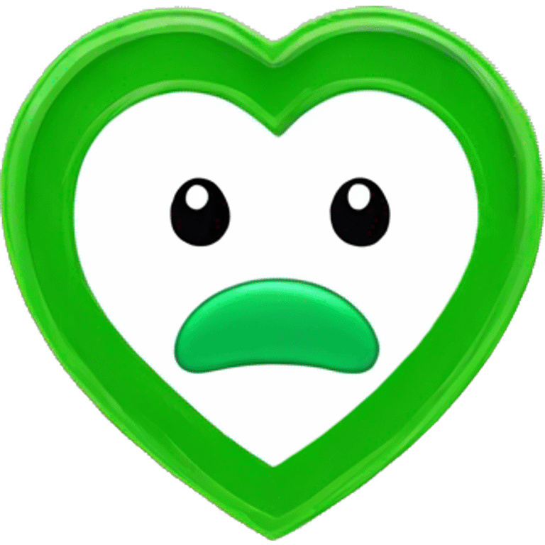 A heart with a green pringle can aroudn jt emoji