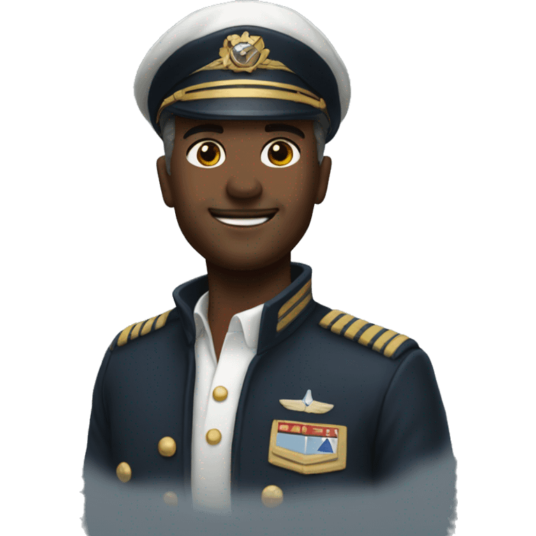 male portrait in a captains flight outfit emoji