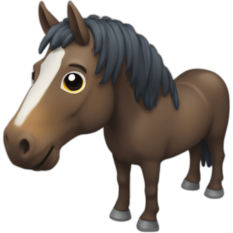 Cheval qui bois une bières emoji