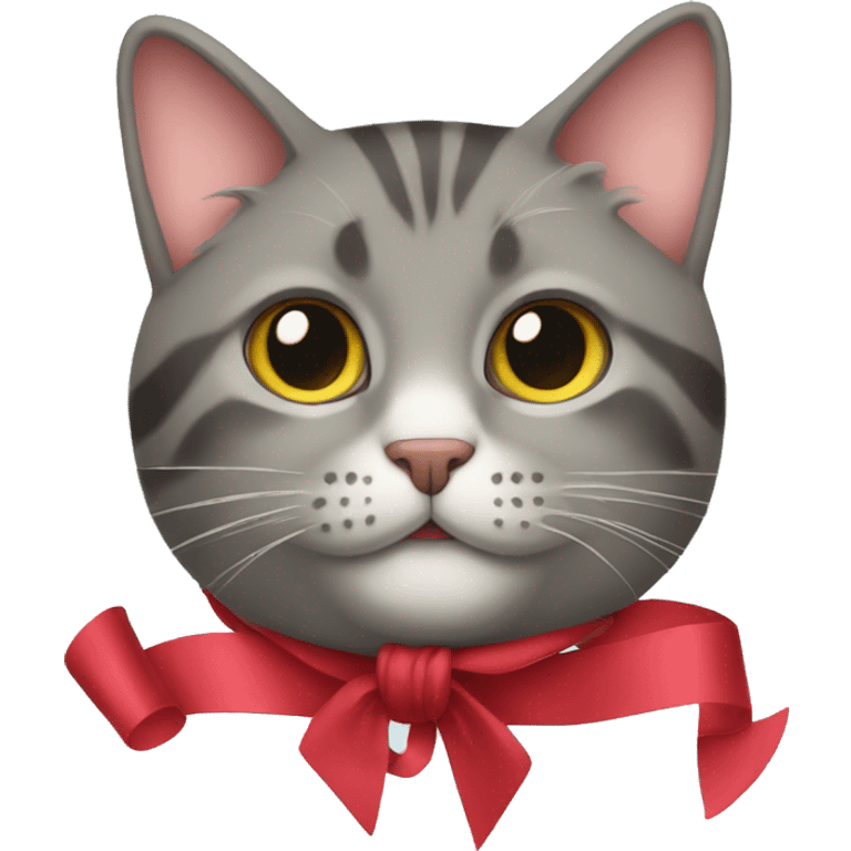 A cat with à ribbon emoji