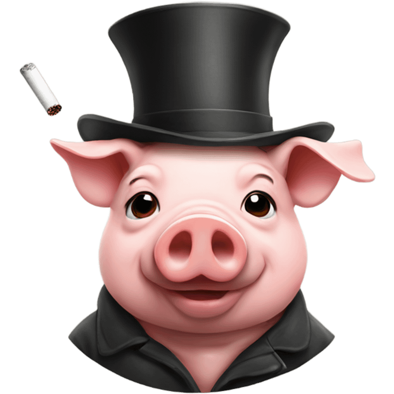 Pig with a cigarette  emoji