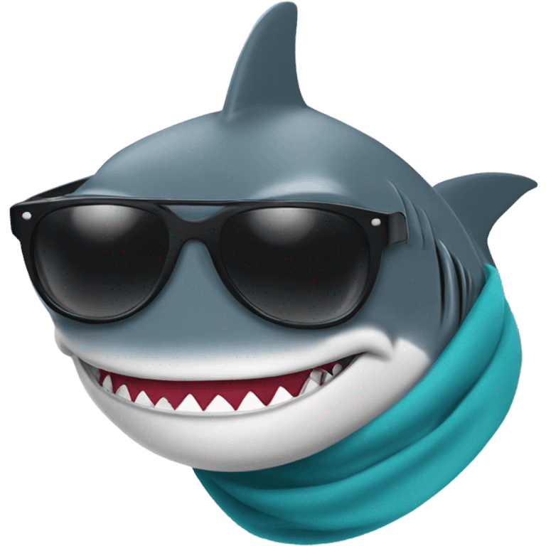 Chic shark emoji