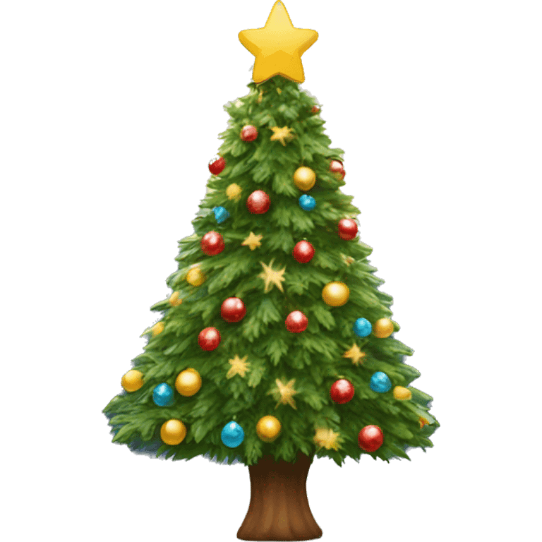 Christmastree with a Star emoji