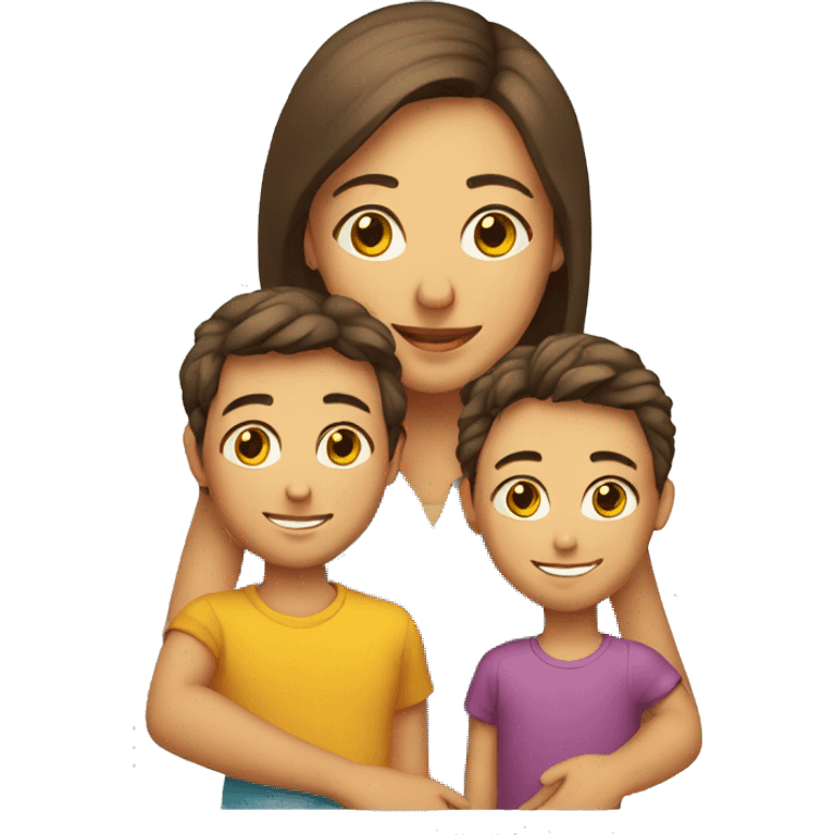 Mother with father and kid white emoji