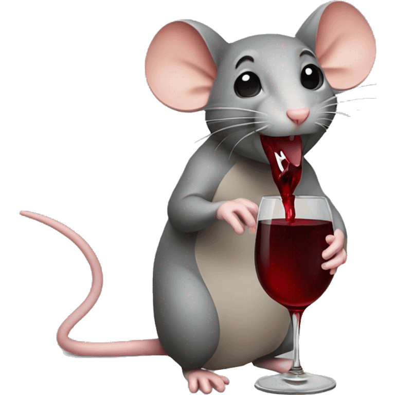 Rat drinking wine  emoji